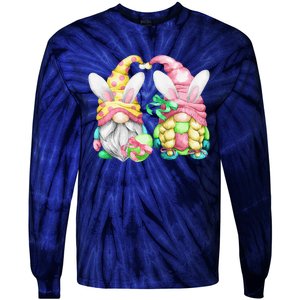 Unique Bunny Ear Gnomes For Women & Gardener For Easter Day Tie-Dye Long Sleeve Shirt