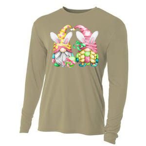 Unique Bunny Ear Gnomes For Women & Gardener For Easter Day Cooling Performance Long Sleeve Crew