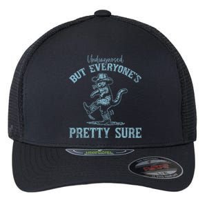 Undiagnosed But EveryoneS Pretty Sure Funny Cowboy Cat Flexfit Unipanel Trucker Cap