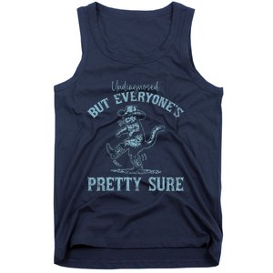 Undiagnosed But EveryoneS Pretty Sure Funny Cowboy Cat Tank Top