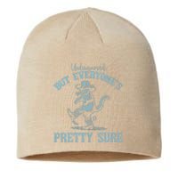 Undiagnosed But EveryoneS Pretty Sure Funny Cowboy Cat Sustainable Beanie