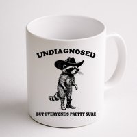 Undiagnosed But EveryoneS Pretty Sure Funny Cowboy Raccoon Mug
