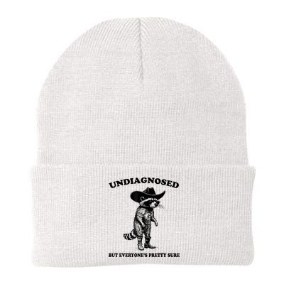 Undiagnosed But EveryoneS Pretty Sure Funny Cowboy Raccoon Beanie