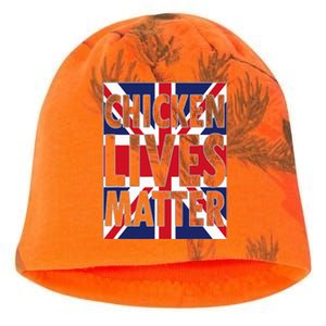 Uk British Flag England Chicken Lives Matter Kati - Camo Knit Beanie