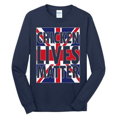 Uk British Flag England Chicken Lives Matter Tall Long Sleeve T-Shirt