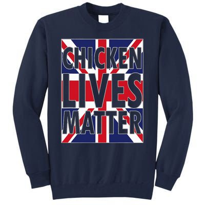 Uk British Flag England Chicken Lives Matter Tall Sweatshirt