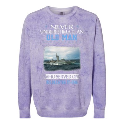 Uss Brewton Ff1086 Veterans Day Father Day Colorblast Crewneck Sweatshirt