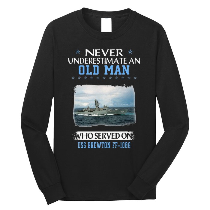 Uss Brewton Ff1086 Veterans Day Father Day Long Sleeve Shirt