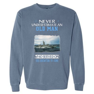 Uss Brewton Ff1086 Veterans Day Father Day Garment-Dyed Sweatshirt