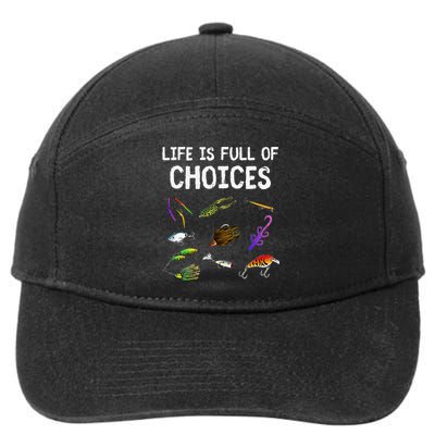 Unique Bass Fishing Gift Assorted Lures For Bass Fisherman 7-Panel Snapback Hat