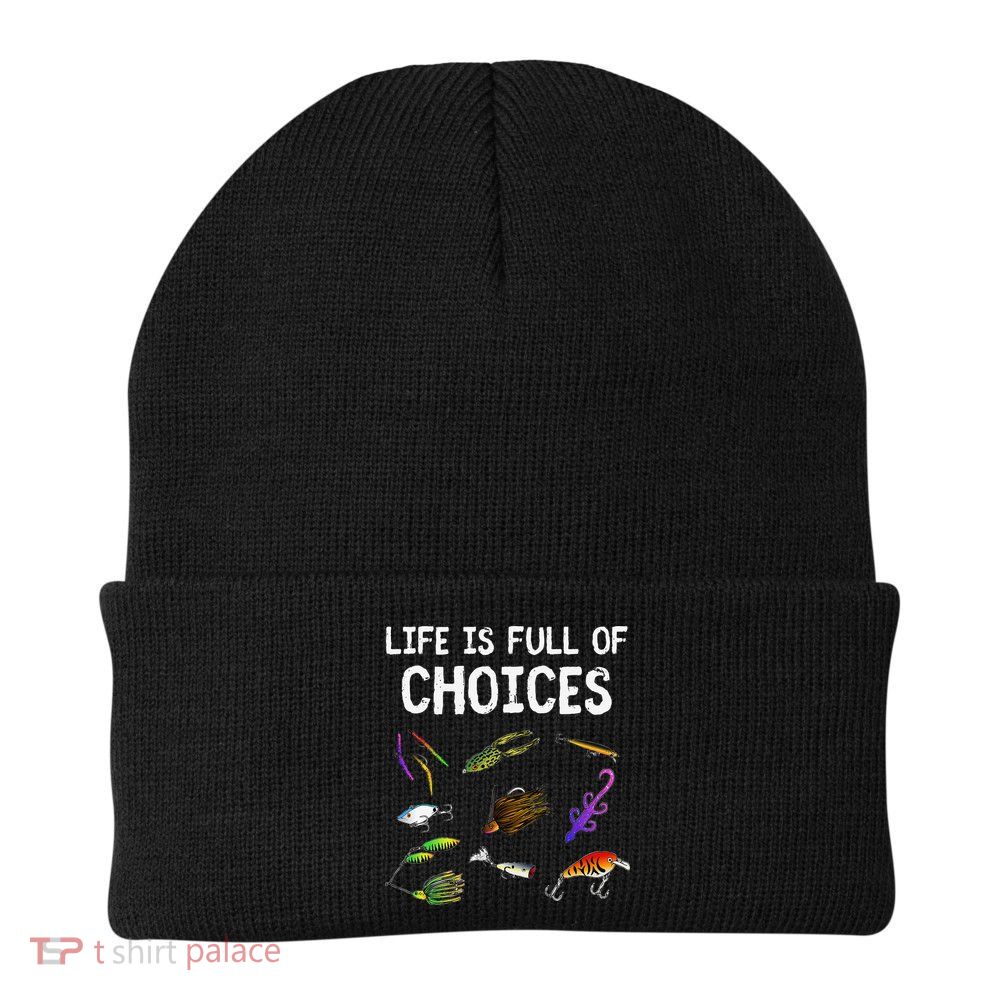 Unique Bass Fishing Gift Assorted Lures For Bass Fisherman Beanie