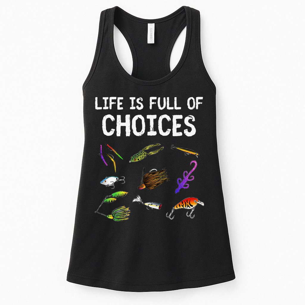 Unique Bass Fishing Gift Assorted Lures For Bass Fisherman Womens Tank Top