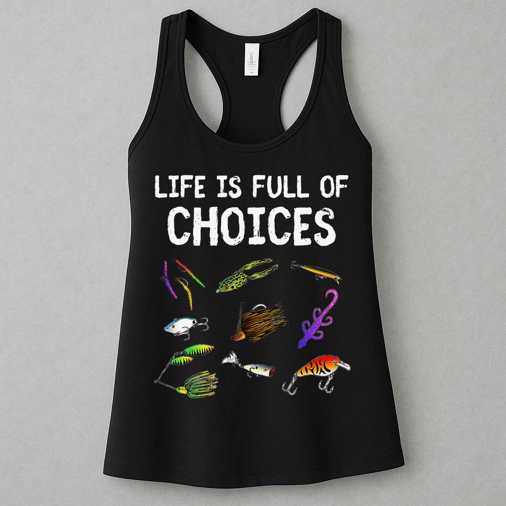 Unique Bass Fishing Gift Assorted Lures For Bass Fisherman Womens Tank Top