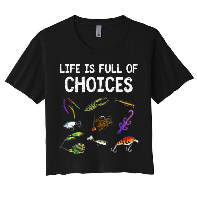 Unique Bass Fishing Gift Assorted Lures For Bass Fisherman Crop Top