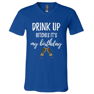 Up Bitches Forty 40th Birthday Joke Gag Sayings Gift V-Neck T-Shirt