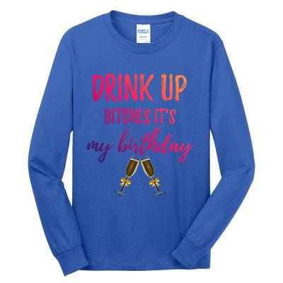 Up Bitches Forty 40th Birthday Joke Gag Sayings Gift Tall Long Sleeve T-Shirt