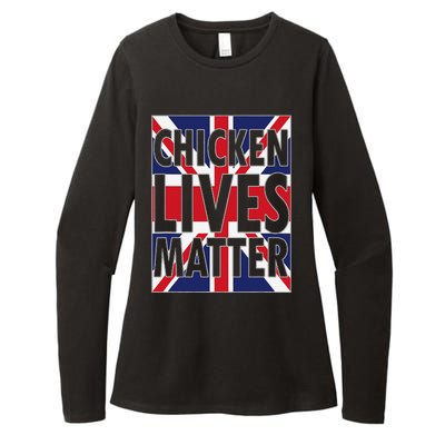 Uk British Flag England Chicken Lives Matter Womens CVC Long Sleeve Shirt