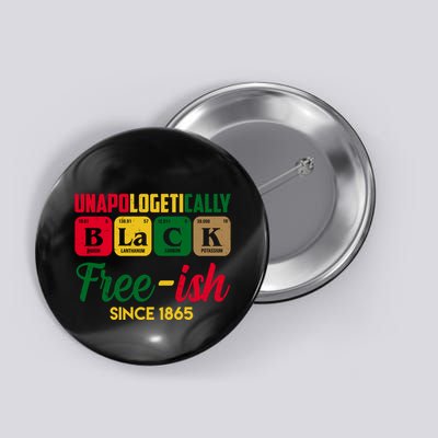 Unapologetically Black Free Ish Since 1865 Juneteenth Button
