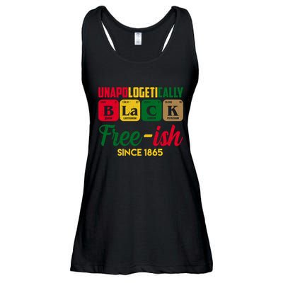 Unapologetically Black Free Ish Since 1865 Juneteenth Ladies Essential Flowy Tank