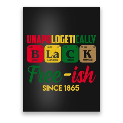 Unapologetically Black Free Ish Since 1865 Juneteenth Poster