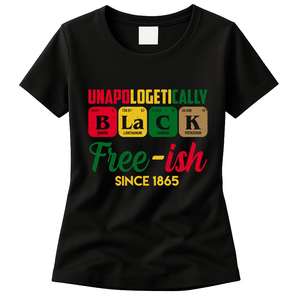 Unapologetically Black Free Ish Since 1865 Juneteenth Womens T-Shirt