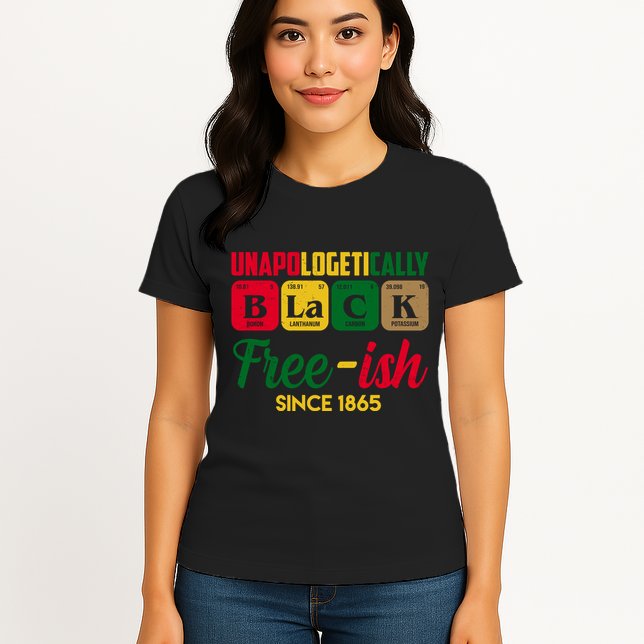 Unapologetically Black Free Ish Since 1865 Juneteenth Womens T-Shirt
