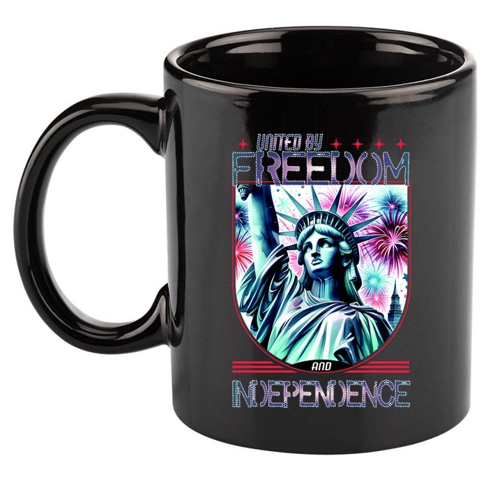 United By Freedom And Independence 11oz C Handle Ceramic Mug