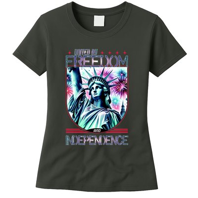 United By Freedom And Independence Womens T-Shirt