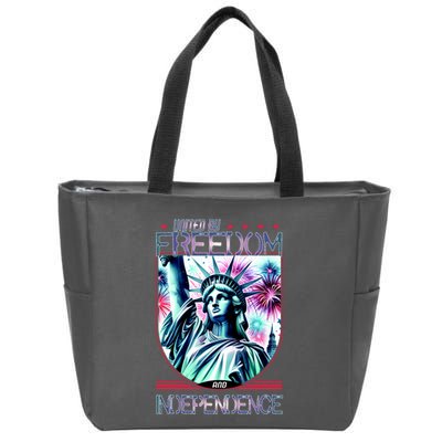 United By Freedom And Independence Zip Tote Bag