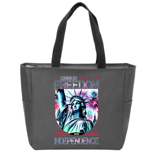 United By Freedom And Independence Zip Tote Bag