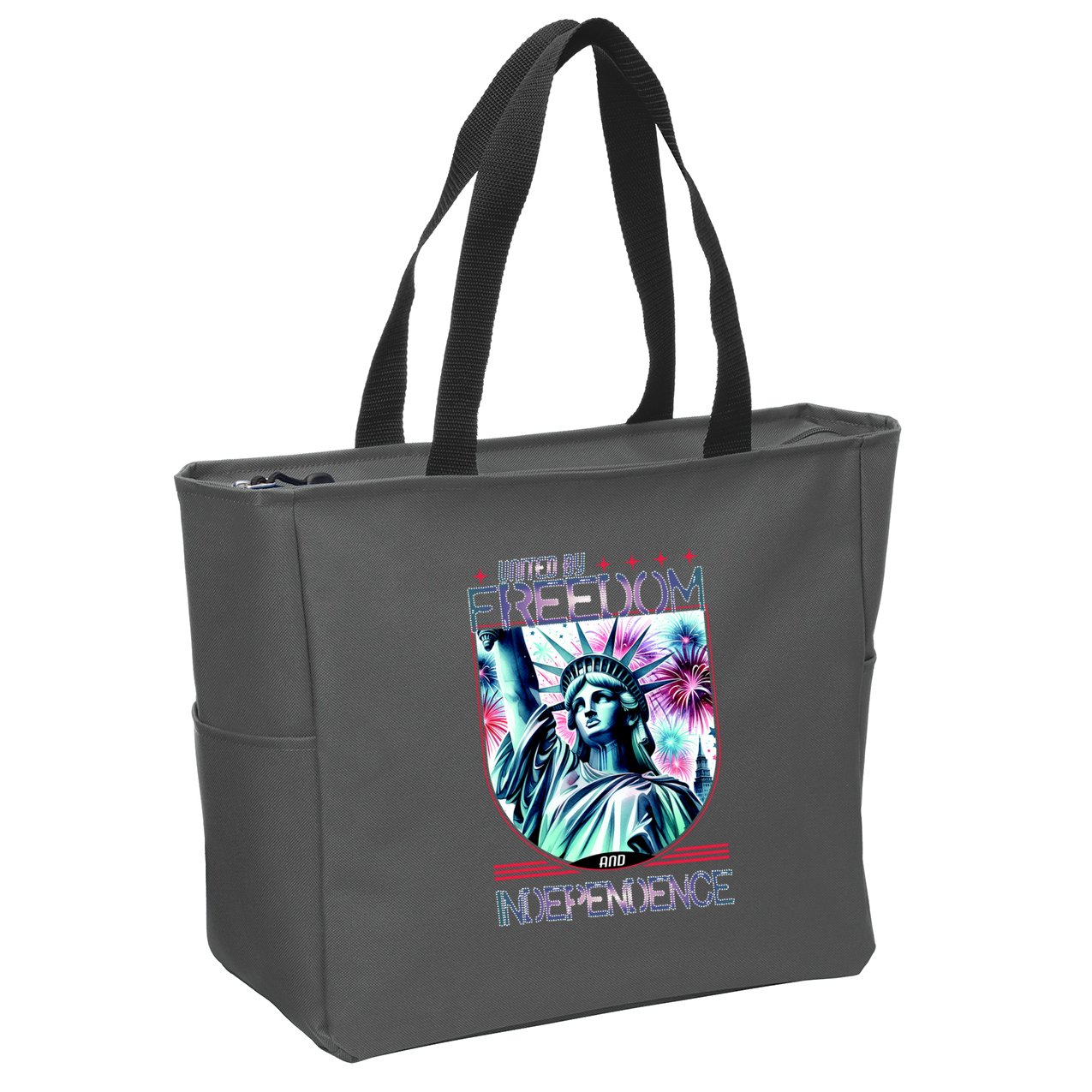 United By Freedom And Independence Zip Tote Bag
