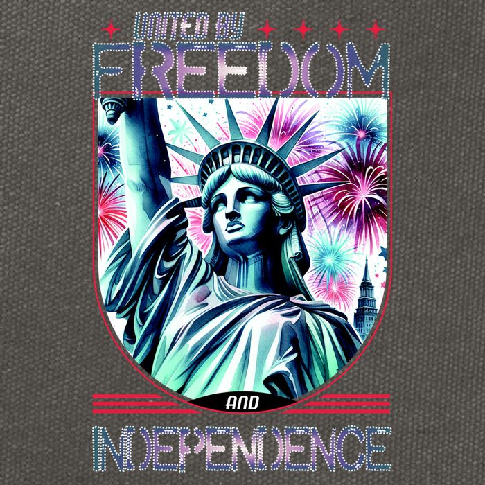 United By Freedom And Independence Cotton Canvas Backpack