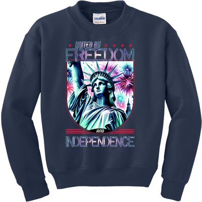 United By Freedom And Independence Kids Sweatshirt