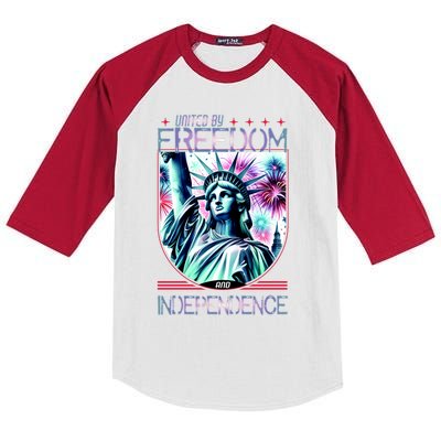 United By Freedom And Independence Kids Colorblock Raglan Jersey