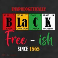 Unapologetically Black Freeish Since 1865 Juneteenth 7 Panel Mesh Trucker Snapback Hat