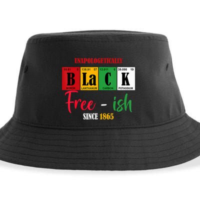 Unapologetically Black Freeish Since 1865 Juneteenth Sustainable Bucket Hat