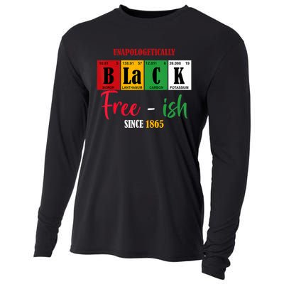 Unapologetically Black Freeish Since 1865 Juneteenth Cooling Performance Long Sleeve Crew