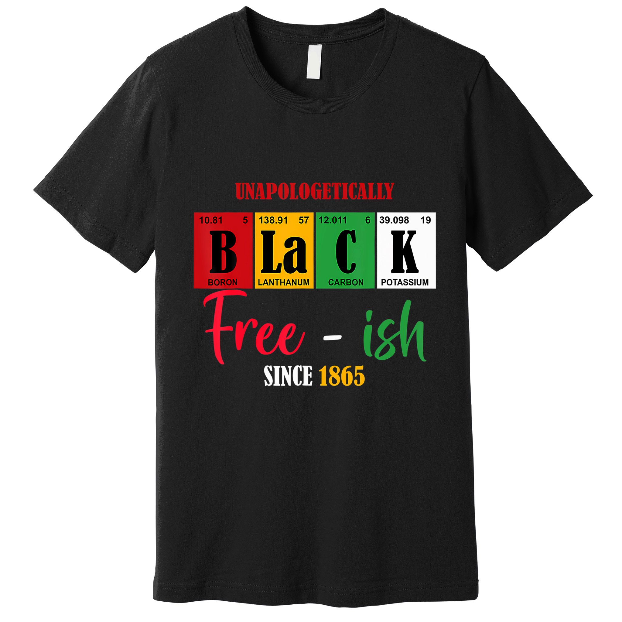 Unapologetically Black Freeish Since 1865 Juneteenth Premium T-Shirt