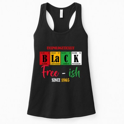 Unapologetically Black Freeish Since 1865 Juneteenth Womens Tank Top