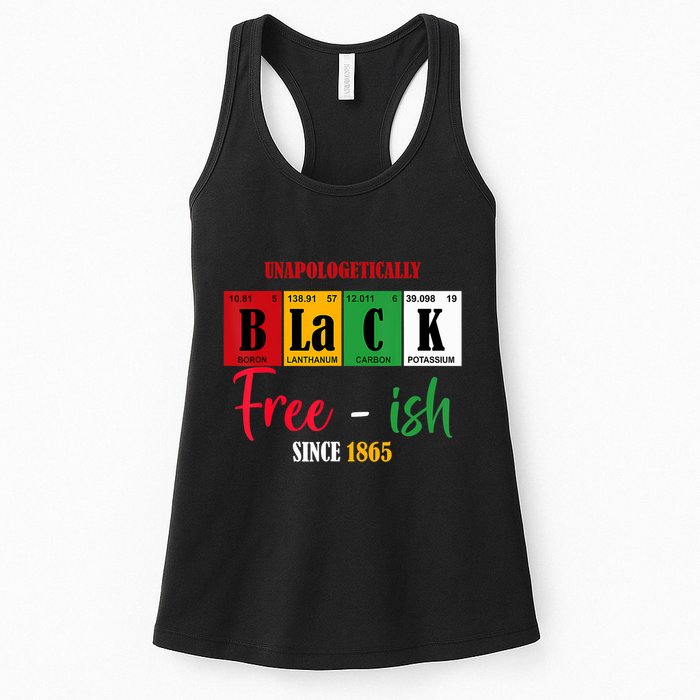 Unapologetically Black Freeish Since 1865 Juneteenth Womens Tank Top