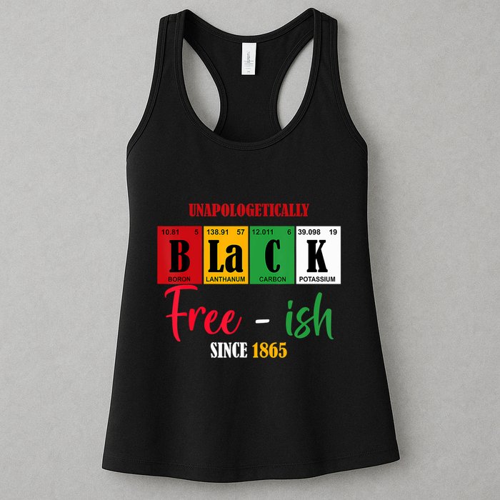 Unapologetically Black Freeish Since 1865 Juneteenth Womens Tank Top
