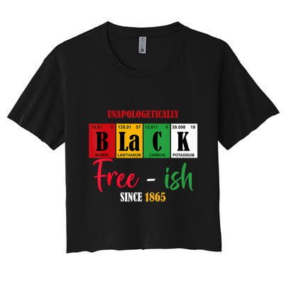 Unapologetically Black Freeish Since 1865 Juneteenth Crop Top