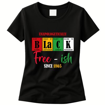 Unapologetically Black Freeish Since 1865 Juneteenth Womens T-Shirt