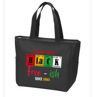 Unapologetically Black Freeish Since 1865 Juneteenth Zip Tote Bag