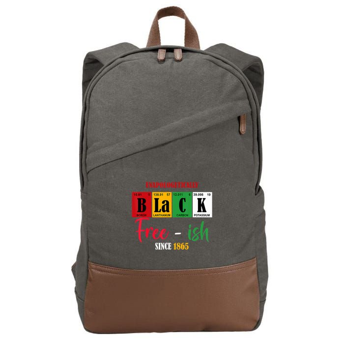 Unapologetically Black Freeish Since 1865 Juneteenth Cotton Canvas Backpack