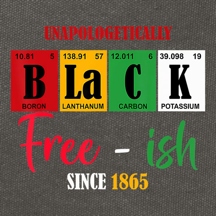 Unapologetically Black Freeish Since 1865 Juneteenth Cotton Canvas Backpack