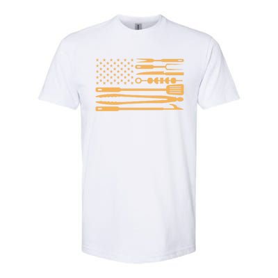 Usa Bbq Flag Gift Bbq Gift Softstyle CVC T-Shirt