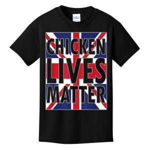 Uk British Flag England Chicken Lives Matter Kids T-Shirt