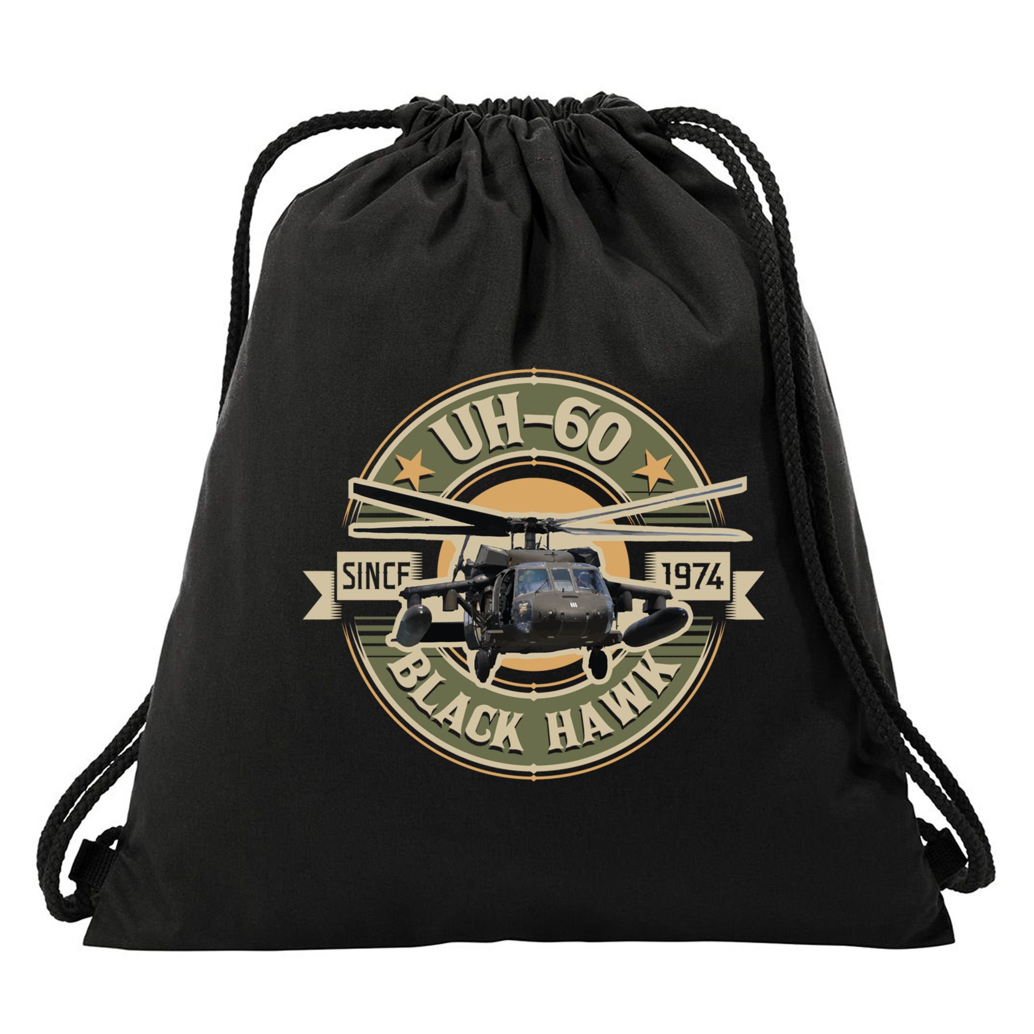 Uhgift60 Blackhawk Gift Assault Helicopter Pilot Aviation Gift Drawstring Bag