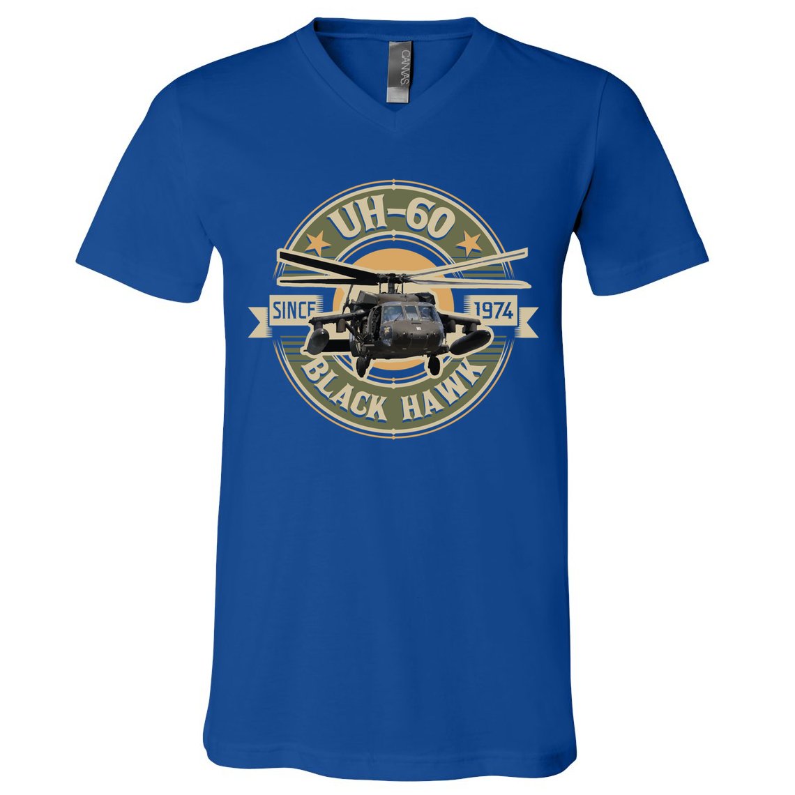 Uhgift60 Blackhawk Gift Assault Helicopter Pilot Aviation Gift V-Neck T-Shirt